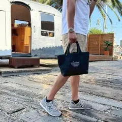 西海岸系⭐︎LUSSO SURF ロングビーチトートバッグ　ブラック　送料込み