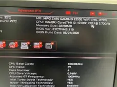 動作確認済み　MSI MPG Z490 GAMING EDGE WIFI