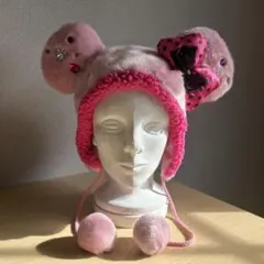 ディズニー　ファンキャップ　ミニー　ピンク