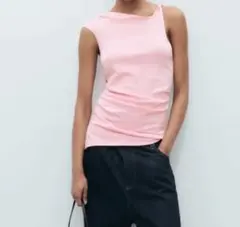 MANGO ノースリーブトップス ピンクのサムネイル