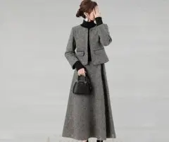 グレー スカートセットアップ Lサイズ