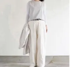 ゴーシュ スペインピマ裏毛 ベスト トップス ノースリーブカットソー　グレー　2