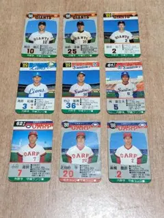 タカラ　プロ野球カード　６２年　落合 Yahoo!オークション - タカラ野球カード 昭和62年中日ドラゴンズ 落合