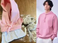 即発送 10cm 王一博 ぬいぐるみ 着せ替え お洋服 ピンクパーカーのサムネイル