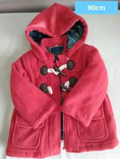 赤 フリース ダッフルコート 90 フリースパーカー　100
