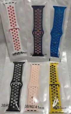 AppleWatch アップルウォッチ用 シリコンバンド 新品 6色セット