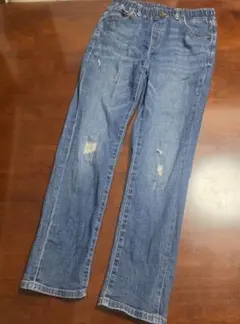K257 UNIQLO ユニクロ キッズ ダメージジーンズ