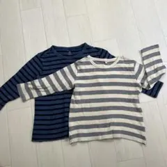 UNIQLO ボーダー柄 長袖カットソー 110cm 2枚セット