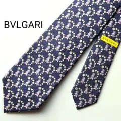 ✨未使用✨BVLGARI ブルガリ ネクタイ アニマル柄　セッテピエゲ 未使用タグ付 ブルガリ ネクタイ 紺 セッテピエゲ 船 重厚感