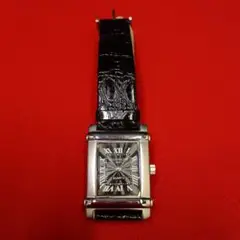 Patek Philippe 風 クォーツ 腕時計 黒 電池交換済み 傾きあり