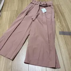 新品　タグ付き　ナノユニバース　ワイドパンツ クロップド
