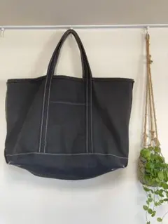 【極美品/USA製】エルエルビーン オールブラック ビーントートキャンバス 珍色 サイズ スモール相当 L L Bean エルエルビーン トート