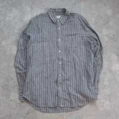 vintage Gap ストライプ長袖シャツ 水色 シティボーイ アメカジ 古着