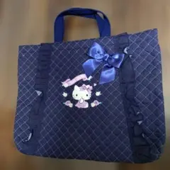 ハローキティ キティ レッスンバッグ 通園 通学 習い事 絵本袋 サンリオ 紺