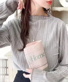 CLASSICAL ELF ベロア プリーツ メロー ハイネック トップス