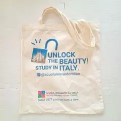 キャンバス トートバッグ イタリアン　生成り　アイボリー　ホワイト