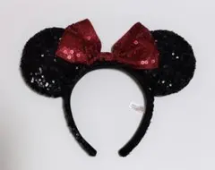 Disney ディズニー カチューシャ スパンコール ミニー ミッキー リボン