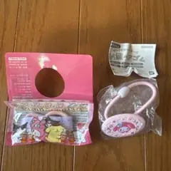 サンリオキャラクターズ刺繍ヘアゴム　マイメロディーヘアゴム　ペットボトルホルダー