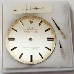 P㉓ROLEX ミルガウス 0.5秒刻み 後期 シルバーダイヤル+針 - メルカリ
