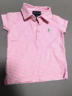 Ralph Lauren ポロシャツ 12M ピンクストライプ