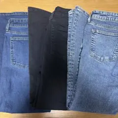 GUスリムフレアジーンズ丈短め68cm 2サイズ 3本セット