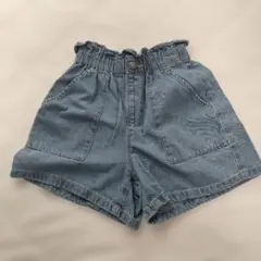 状態良好 GU デニム ショートパンツ ゴム入りウエスト130