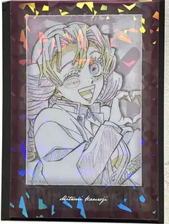 鬼滅の刃ダイニング原画グリッターブロマイド甘露寺蜜璃