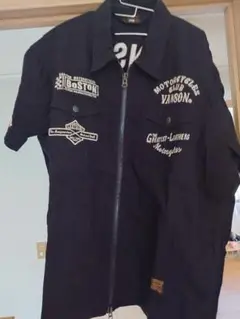 VANSON ジップ 半袖シャツ