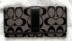 コーチ　長財布 シグネチャー ブラック