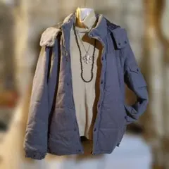 グレー ジャケット セミ ロング