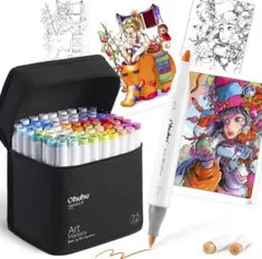 【新品】Ohuhu 72色73本 筆・太字 ブレンダーペン Honolulu