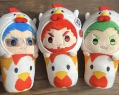 2BRO. からあげクン ぬいぐるみ ミニキーホルダー 兄者 弟者 おついち 2BRO. なりきり！からあげクン ミニぬいキーホルダーセット【@Loppi