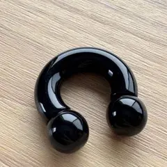 00G ブラック アクリル サーキュラーバーベル(1個売り)ボディピアス