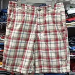 アバクロンビーアンドフィッチ チェック柄 ハーフパンツ 30インチ