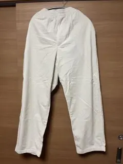 コーデュロイ　イージーアンクルパンツ　ホワイト　白