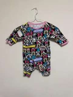 デイジー　ミニー　ロンパース　カバーオール　長袖　60〜70 Disney 総柄