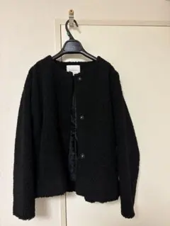 AZUL ENCANTO アズールエンカント ボアジャケット　黒　ブラック　M