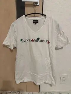 エンポリオアルマー二 EMPORIO ARMANI ホワイト Vネック Tシャツ