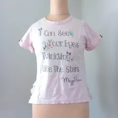140 メゾピアノ　mezzo piano　Tシャツ　半袖トップス　ピンク