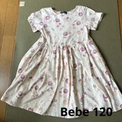 BeBe 半袖ワンピース 120サイズ　貝殻柄