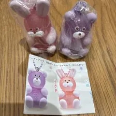 milky hug フェイクスイーツ　マスコットボールチェーン　うさぎ　くま