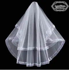 【ゼクシィ表紙掲載】ミディアムベール【オーガンジーパイピング】（ミドルヴェール）