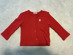 ミキハウス　ホットビスケッツ　赤カーディガン