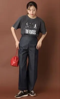 ドレステリア デニムライク イージーパンツ ワイドデニム 薄手 春夏 40のサムネイル