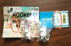 ムーミン　ガチャガチャ　２個　　ムーミンパパ　ケーブルアクセサリー