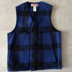 USA製 極美品 フィルソン マッキーノウール ベスト 36 ブルーブラック