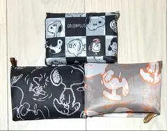 新品　スヌーピー　SNOOPY 折りたたみ　大容量　エコバッグ　3個セット