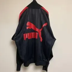 y2k プーマ　ジャージ　LLサイズ　レトロ　黒　赤　人気　オシャレ