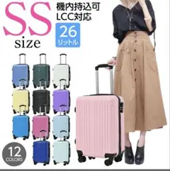SSサイズ キャリーケース くすみミント 26リットルのサムネイル