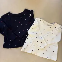 petit main ハート柄 Tシャツ 90サイズ 2枚セット